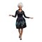 Women's Classic Little Mermaid Ursula Costume Velvet Dress Tentacle Print Extra Large